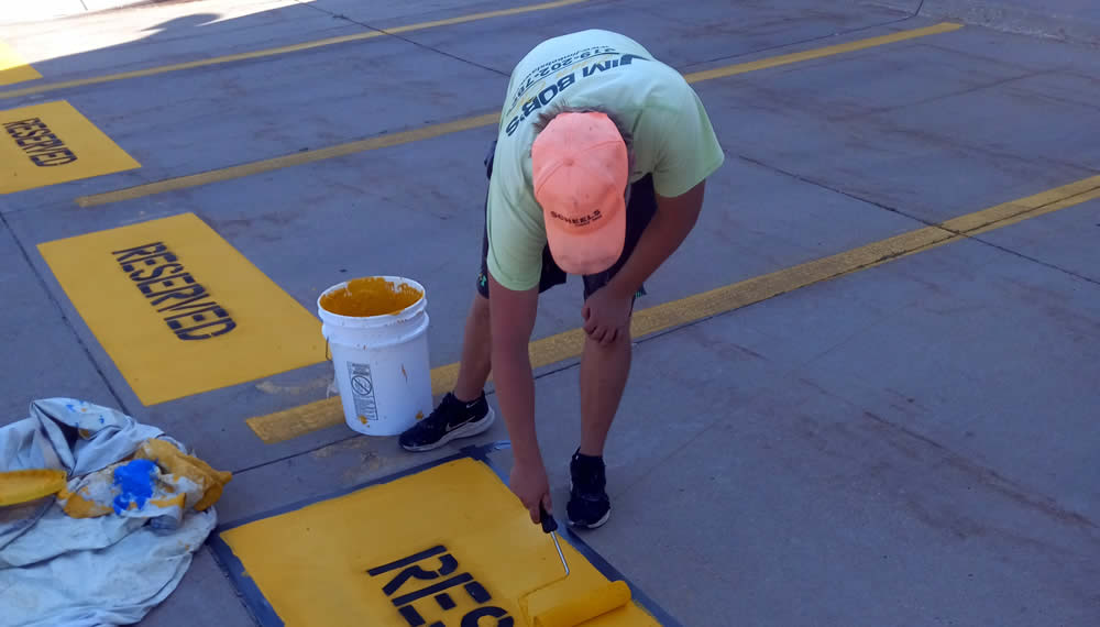 Iowa Parking Lot Markings, Signs, Curb Stops, and Accessories